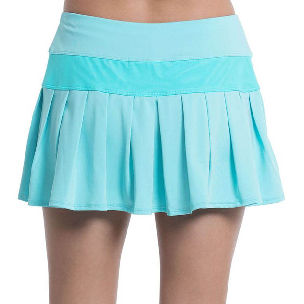 [럭키인러브 여성용 Cool Urbana Box Pleat 테니스 스커트] LUCKY IN LOVE Women`s Cool Urbana Box Pleat Tennis Skirt - Cool Blue